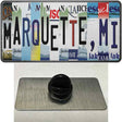 Marquette MI Strip Art Novelty Metal Hat Pin Tag 1.5" x 0.75" Lapel Pin (PIN)