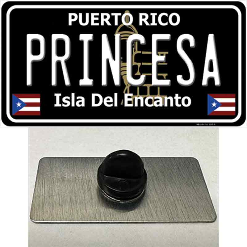 Princesa Puerto Rico Black Novelty Metal Hat Pin