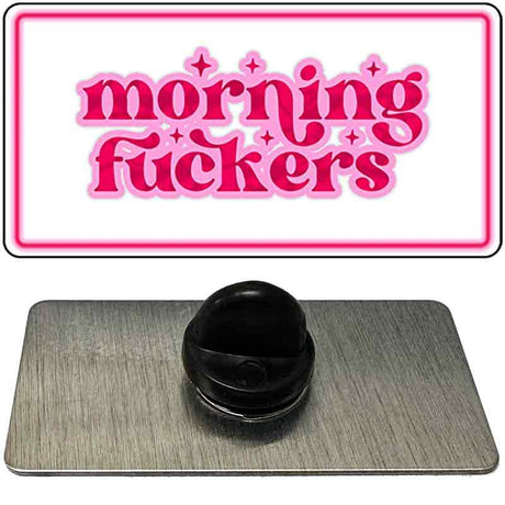 Morning F-ckers Novelty Metal Hat Pin PIN-LP-14490 1.5" x 0.75" Lapel Pin (PIN)