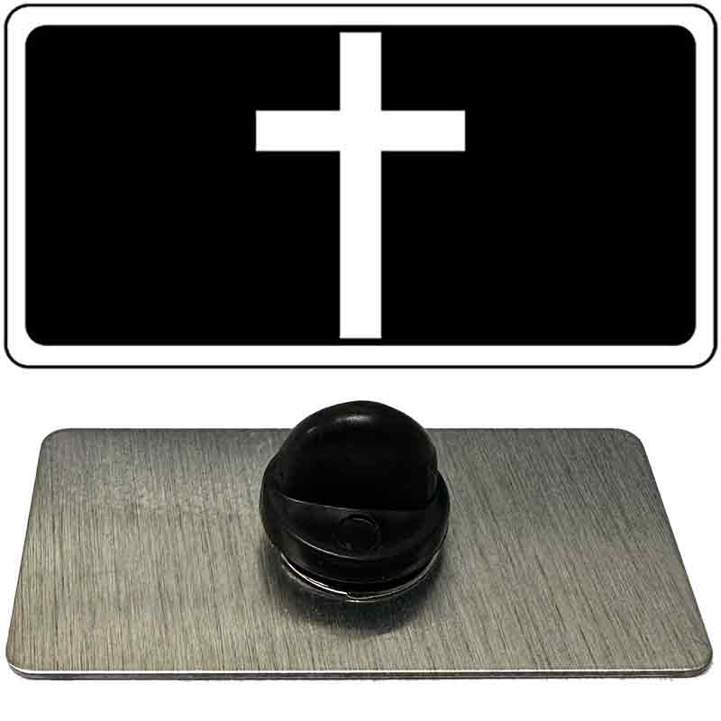 Cross Silhouette Novelty Metal Hat Pin PIN-LP-14522
