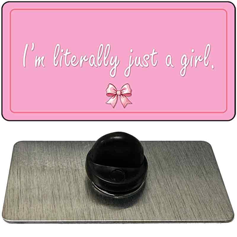 Im Literally Just a Girl Novelty Metal Hat Pin PIN-LP-14530 1.5" x 0.75" Lapel Pin (PIN)