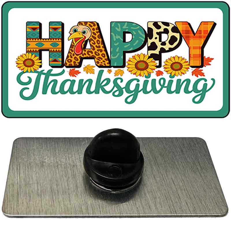 Happy Thanksgiving Novelty Metal Hat Pin PIN-LP-14532