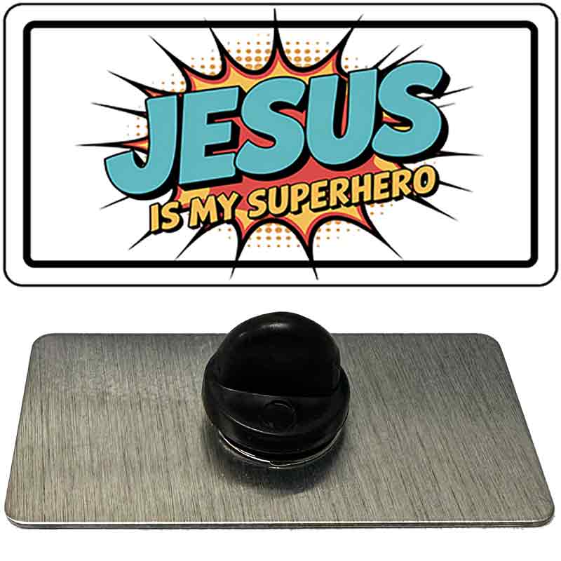 Jesus is My Superhero Novelty Metal Hat Pin PIN-LP-14537