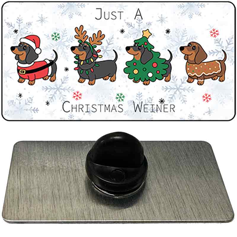 Just a Christmas Weiner Novelty Metal Hat Pin PIN-LP-14552