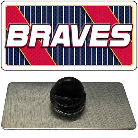BRAVES Graphic Novelty Metal Hat Pin PIN-LP-14566 1.5" x 0.75" Lapel Pin (PIN)