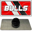 Black rubber grommet on a gray mat with 'BULLS' logo in the background