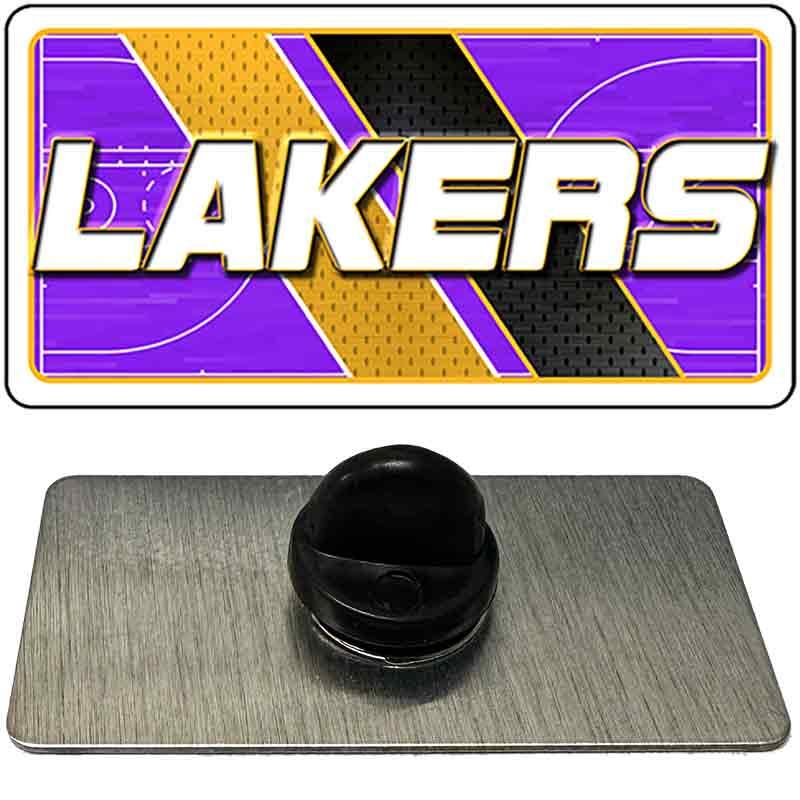 LAKERS Graphic Novelty Metal Hat Pin PIN-LP-14608 1.5" x 0.75" Lapel Pin (PIN)