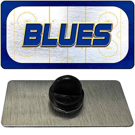 BLUES Graphic Novelty Metal Hat Pin PIN-LP-14681 1.5" x 0.75" Lapel Pin (PIN)