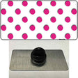 Hot Pink Polka Dots White Novelty Metal Hat Pin