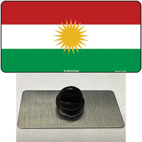 Kurdistan Flag Novelty Metal Hat Pin
