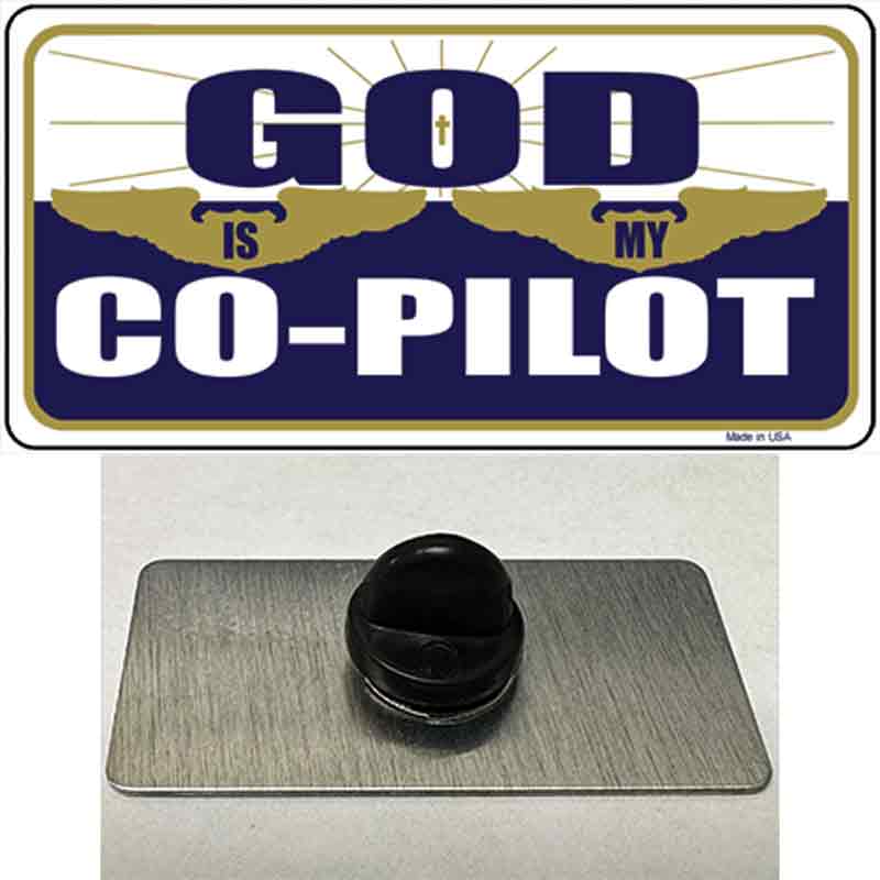 God Is My Co-Pilot Novelty Metal Hat Pin
