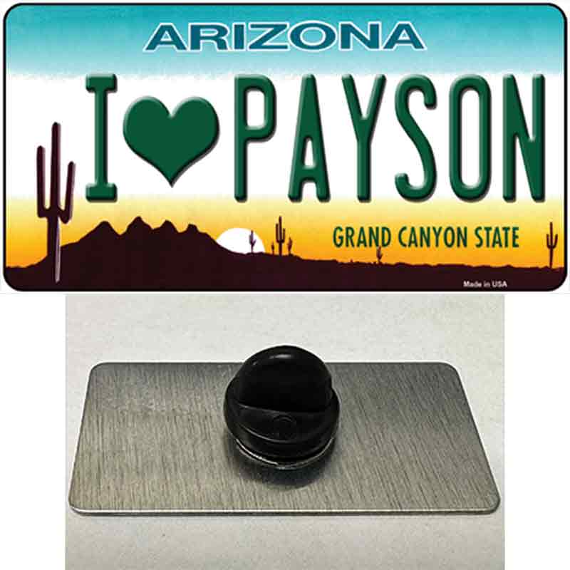 I Love Payson Arizona Novelty Metal Hat Pin