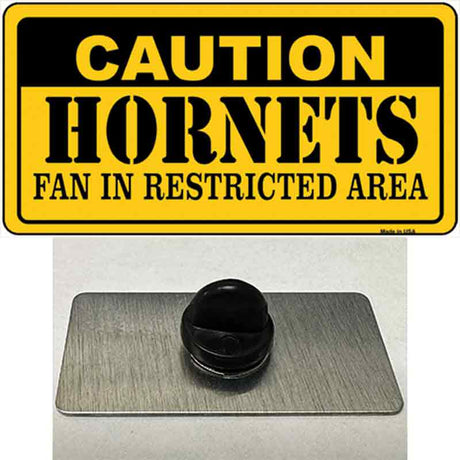 Caution Hornets Fan Novelty Metal Hat Pin