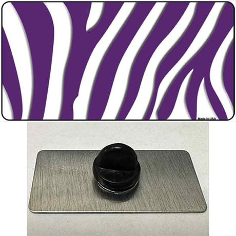 Purple White Zebra Novelty Metal Hat Pin