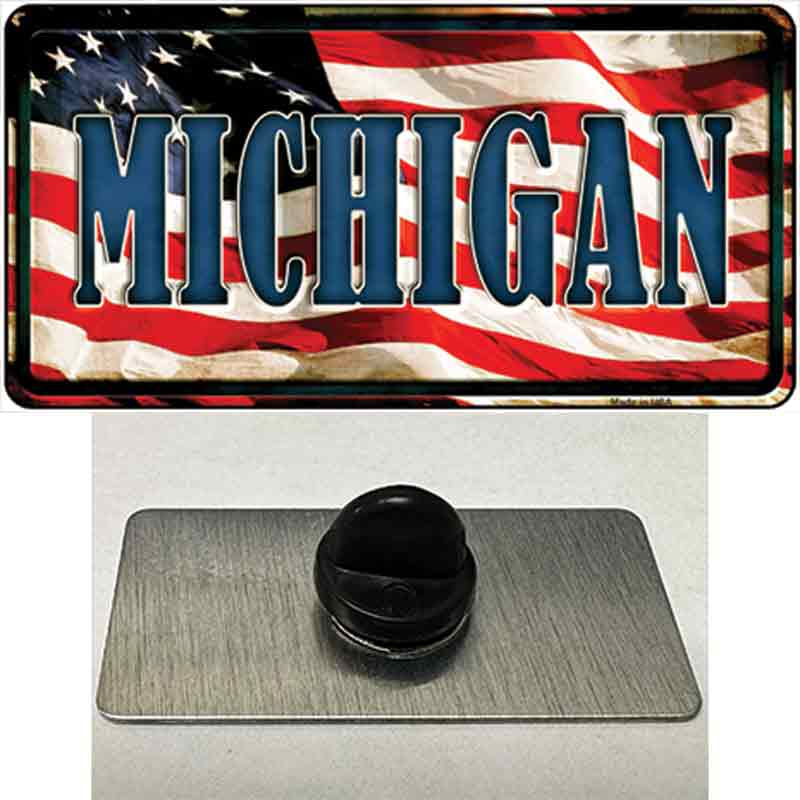 Michigan USA Novelty Metal Hat Pin