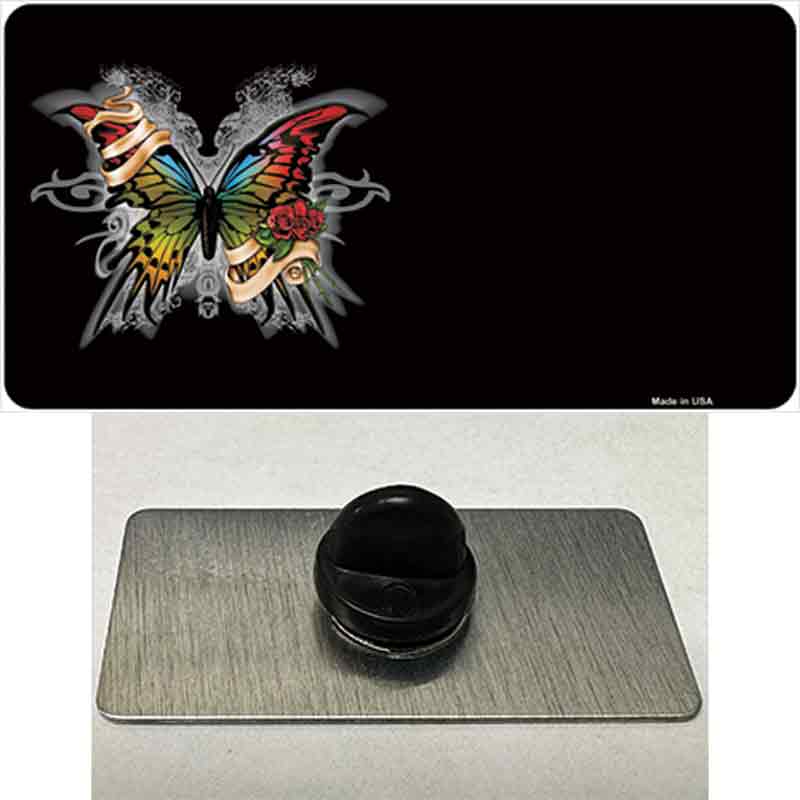 Butterfly Offset Novelty Metal Hat Pin