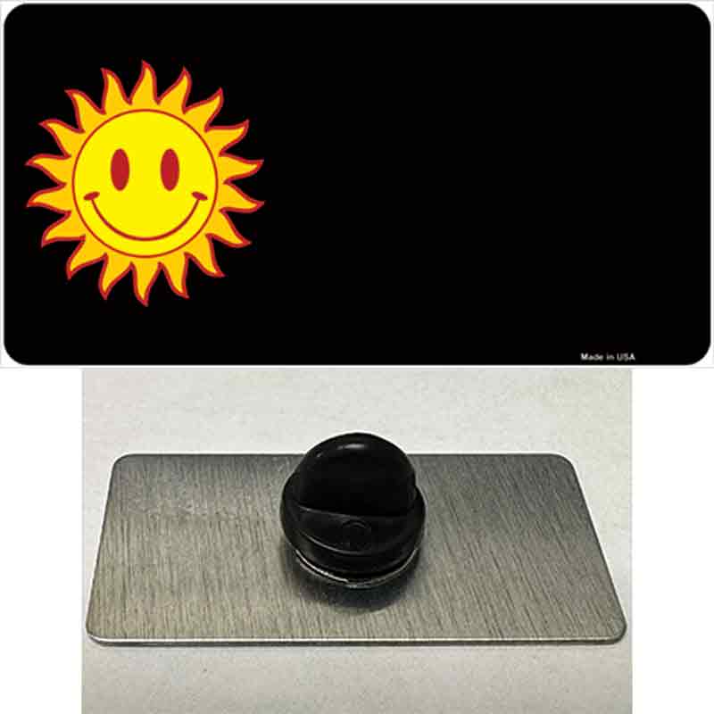 Sun Smiley Offset Novelty Metal Hat Pin