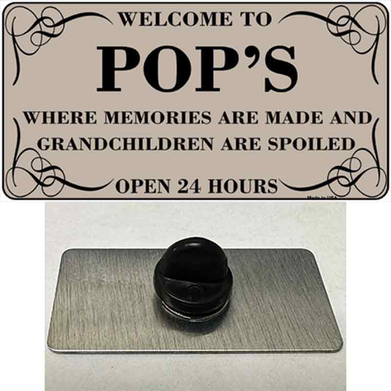 Welcome To Pops Novelty Metal Hat Pin