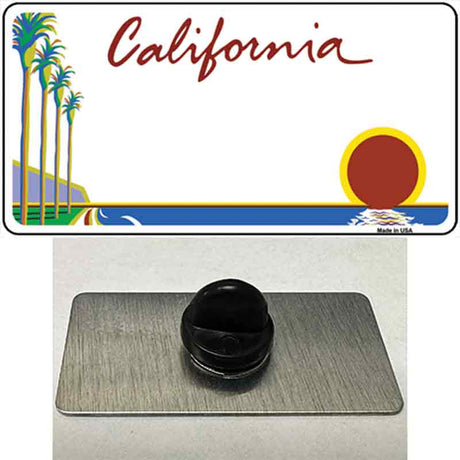California Palm Trees State Blank Novelty Metal Hat Pin