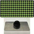 Lime Green Black Houndstooth Novelty Metal Hat Pin