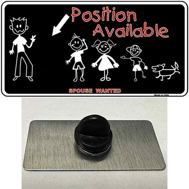 Position Available Novelty Metal Hat Pin