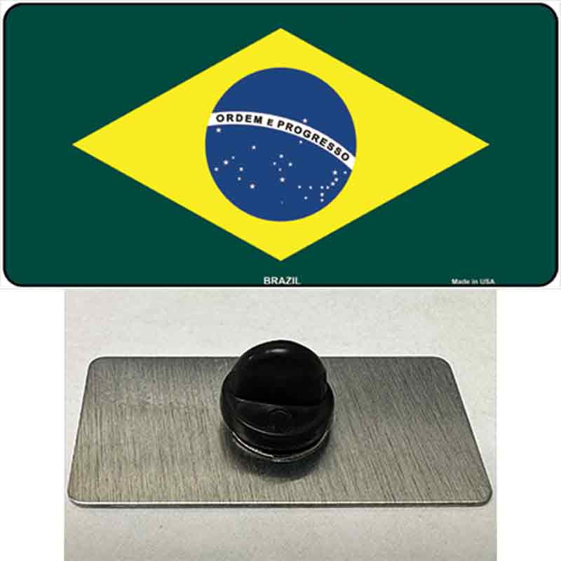 Brazil Flag Novelty Metal Hat Pin
