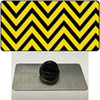 Yellow Black Chevron Novelty Metal Hat Pin