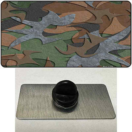 Textured Camouflage Novelty Metal Hat Pin