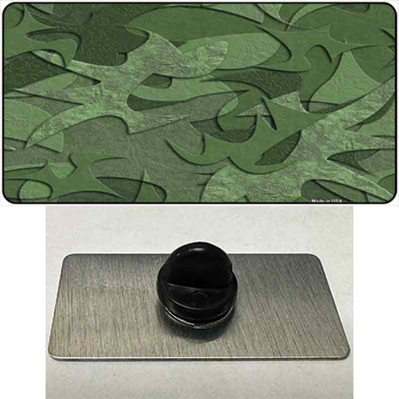 Green Camouflage Novelty Metal Hat Pin