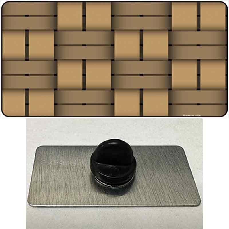 Weave Tan Novelty Metal Hat Pin