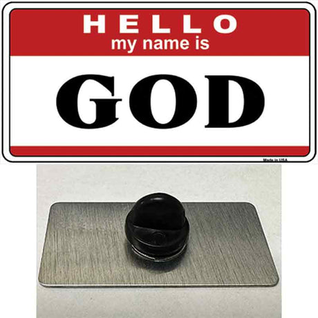 Name Is God Novelty Metal Hat Pin
