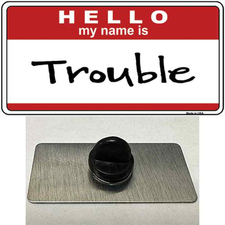 Trouble Novelty Metal Hat Pin