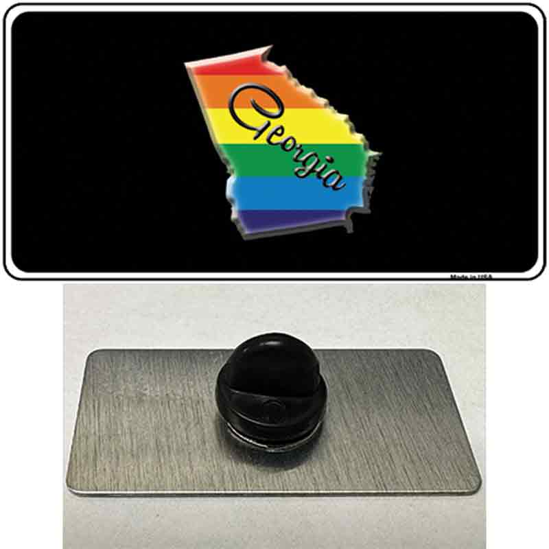 Georgia Rainbow Novelty Metal Hat Pin