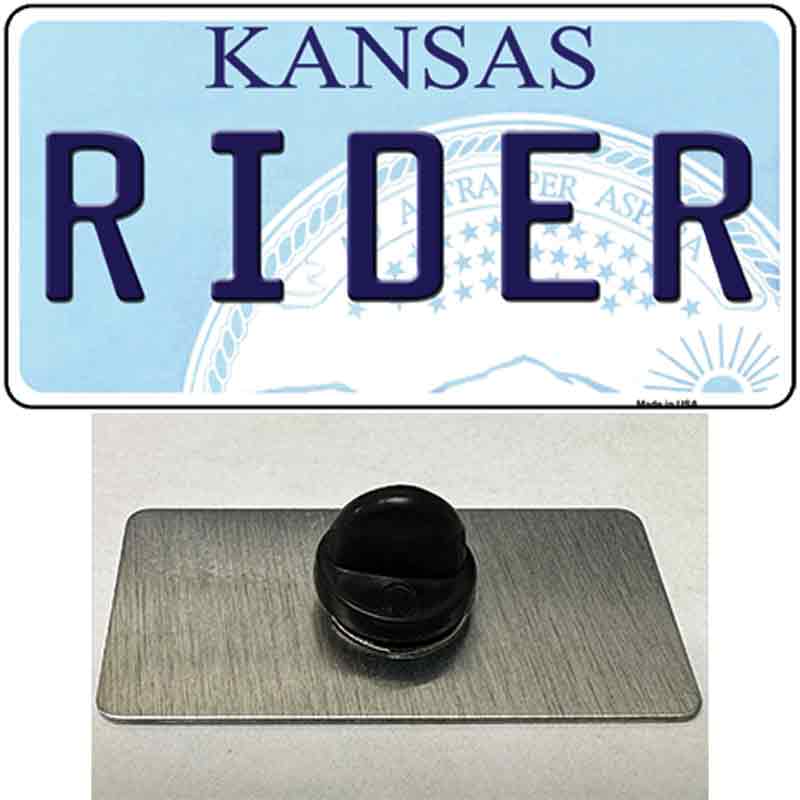 Rider Kansas Novelty Metal Hat Pin