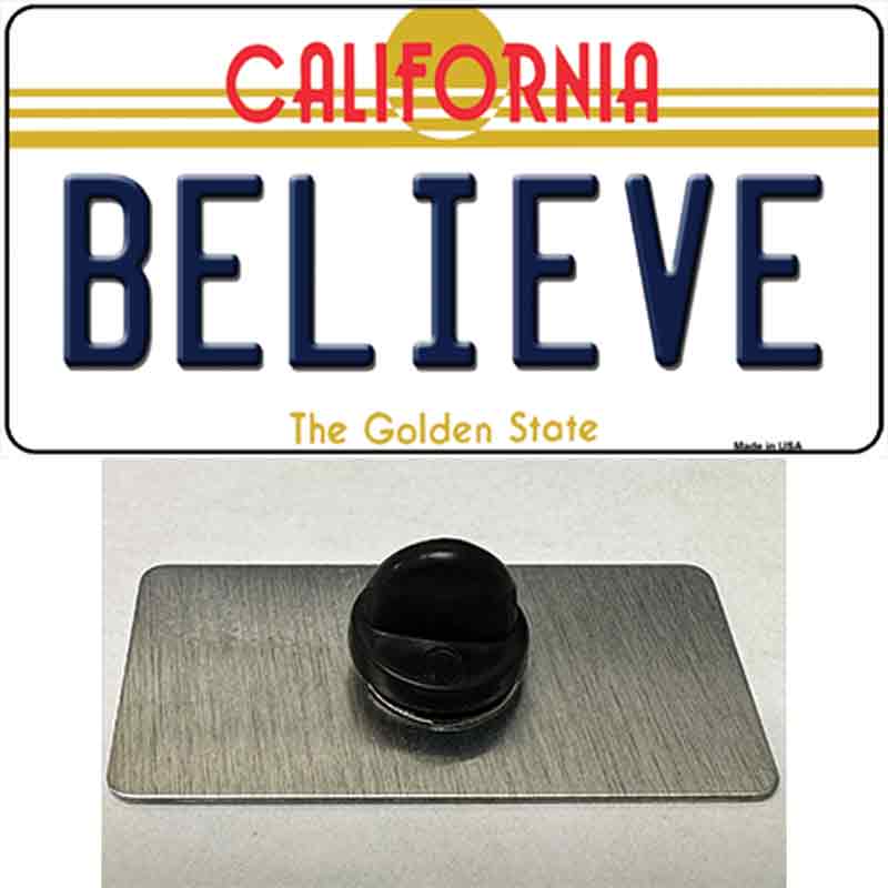 Believe California Novelty Metal Hat Pin