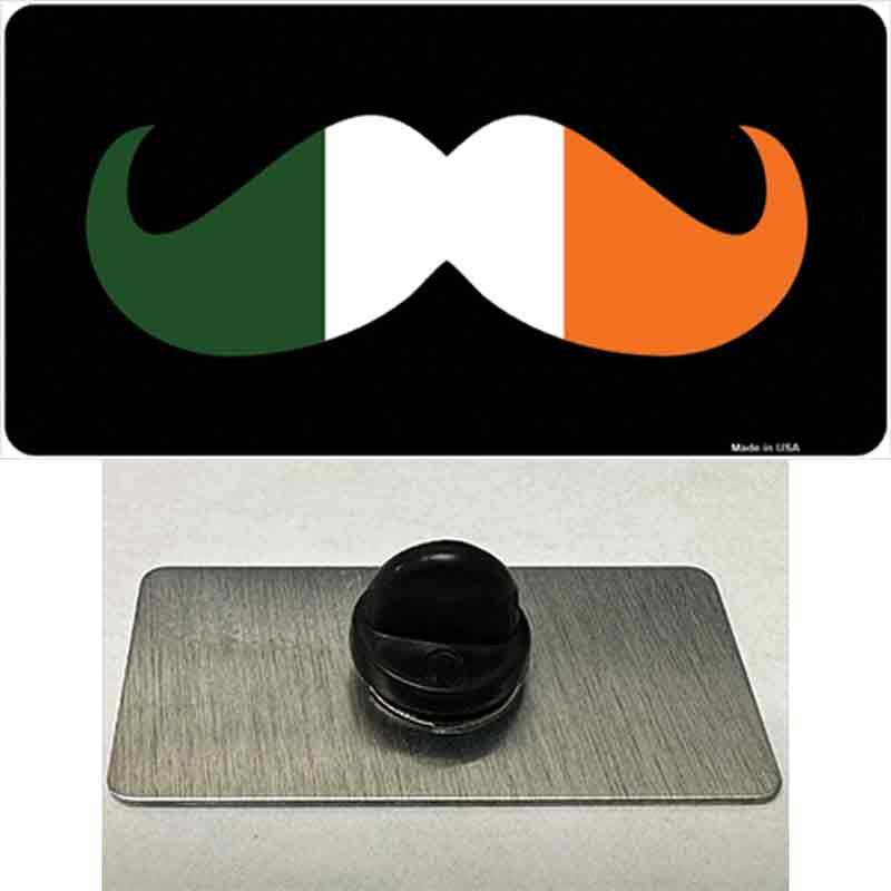 Irish Mustache Novelty Metal Hat Pin