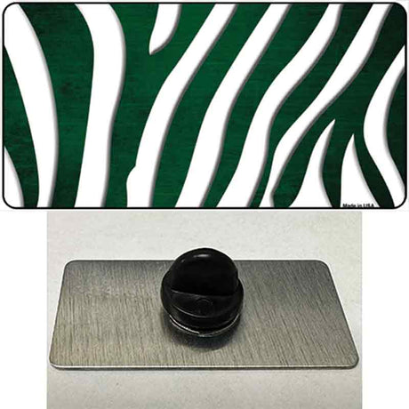 Green White Zebra Oil Rubbed Novelty Metal Hat Pin