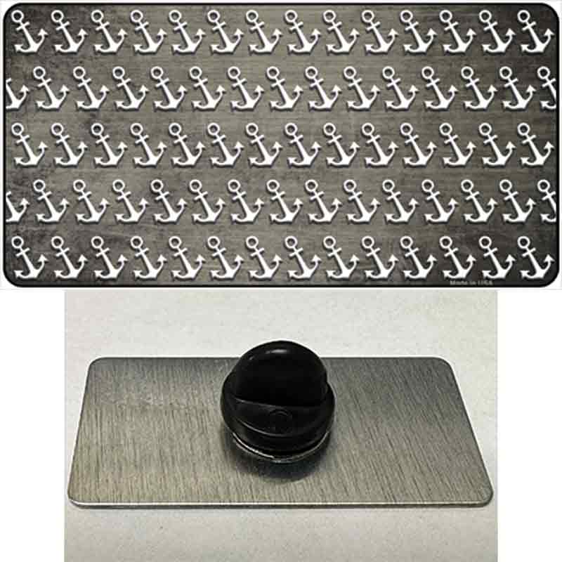 Tan White Anchor Oil Rubbed Novelty Metal Hat Pin