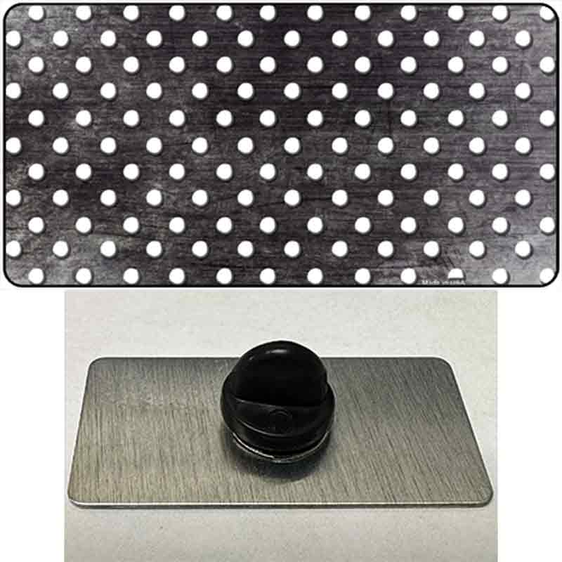 Black White Small Dots Oil Rubbed Novelty Metal Hat Pin