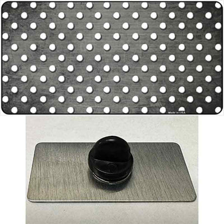 Gray White Small Dots Oil Rubbed Novelty Metal Hat Pin