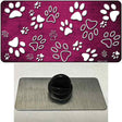 Pink White Paw Oil Rubbed Novelty Metal Hat Pin