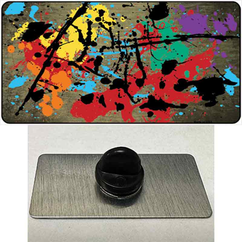 Gold Splatter Oil Rubbed Novelty Metal Hat Pin