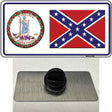 Confederate Flag Virginia Seal Novelty Metal Hat Pin