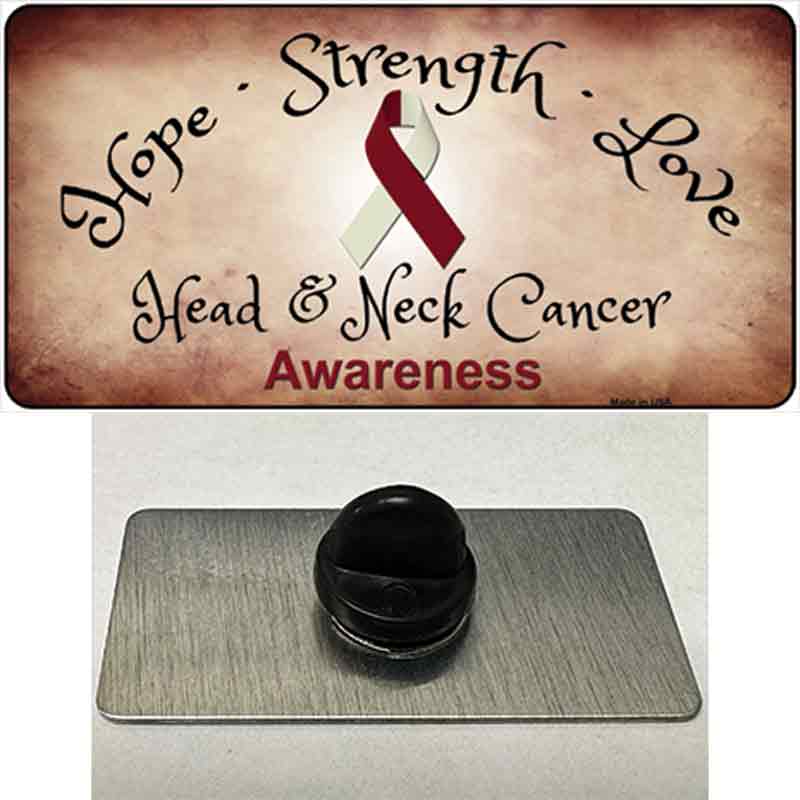 Head and Neck Cancer Ribbon Novelty Metal Hat Pin