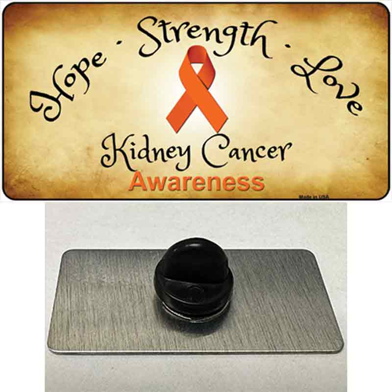 Kidney Cancer Ribbon Novelty Metal Hat Pin