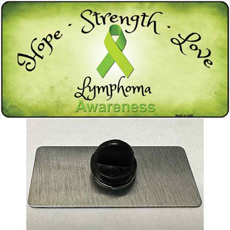 Lymphoma Cancer Ribbon Novelty Metal Hat Pin