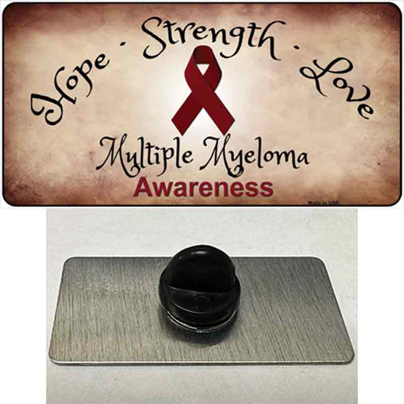 Multiple Myeloma Cancer Ribbon Novelty Metal Hat Pin