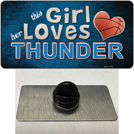 This Girl Loves Her Thunder Novelty Metal Hat Pin