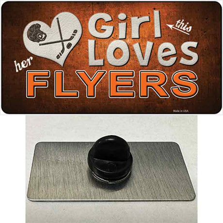 This Girl Loves Her Flyers Novelty Metal Hat Pin
