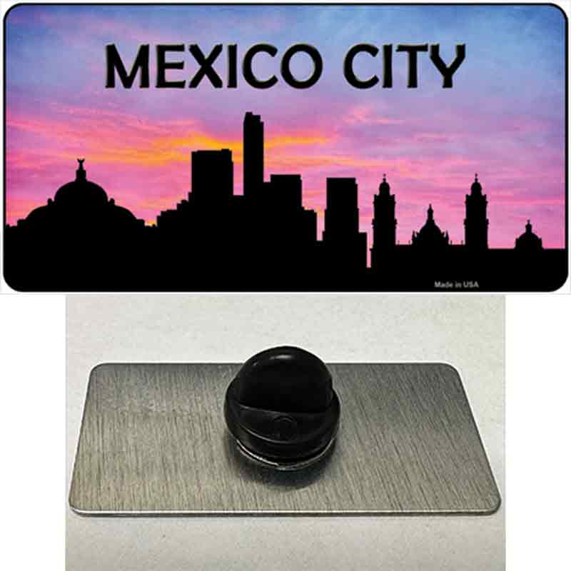 Mexico City Silhouette Novelty Metal Hat Pin